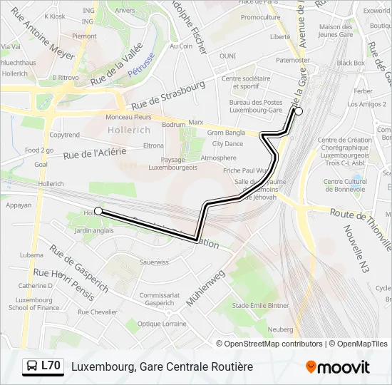 L70 Bus Line Map