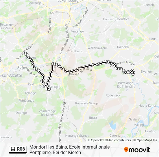 R06 Route: Schedules, Stops & Maps - Mondorf-Les-Bains, Ecole ...
