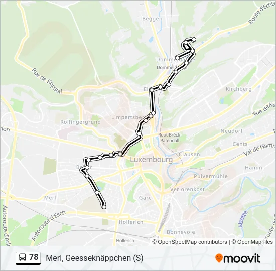 78 Bus Line Map