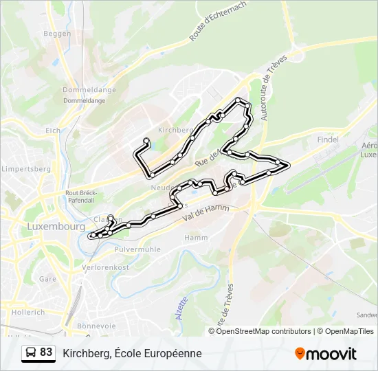 83 Bus Line Map