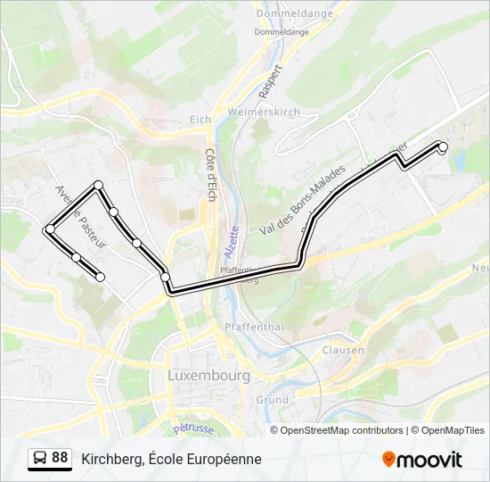 88 Bus Line Map