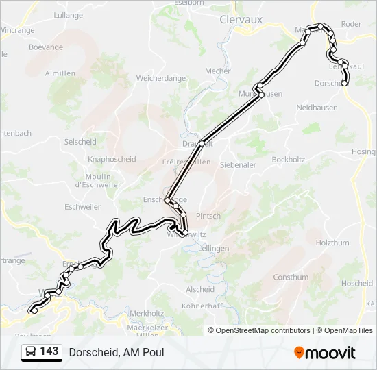 143 Bus Line Map