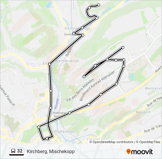 32 Bus Line Map