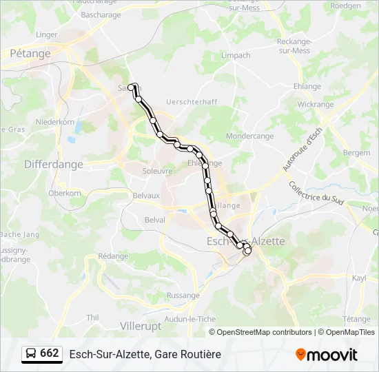 662 Bus Line Map