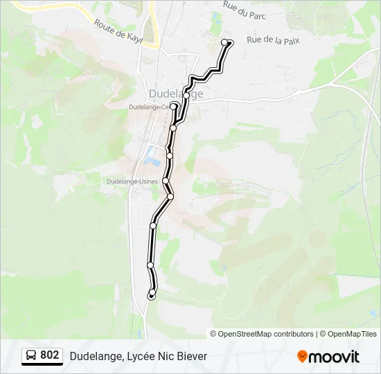802 Bus Line Map