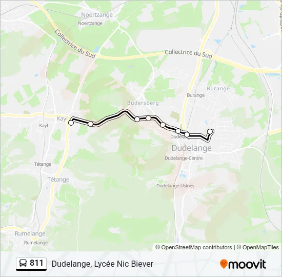 811 Bus Line Map