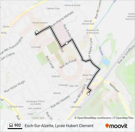 902 Bus Line Map