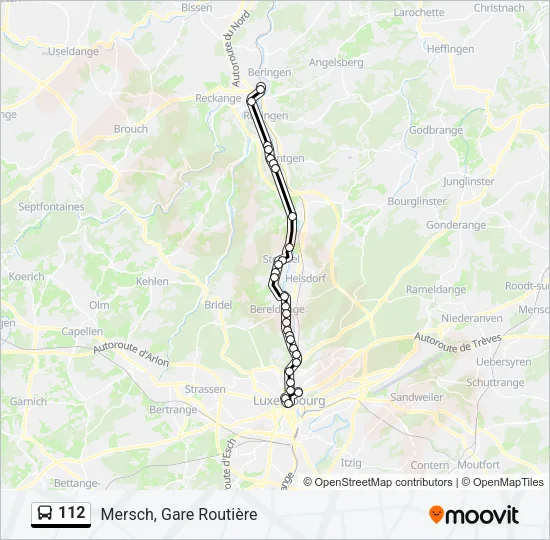 112 Bus Line Map