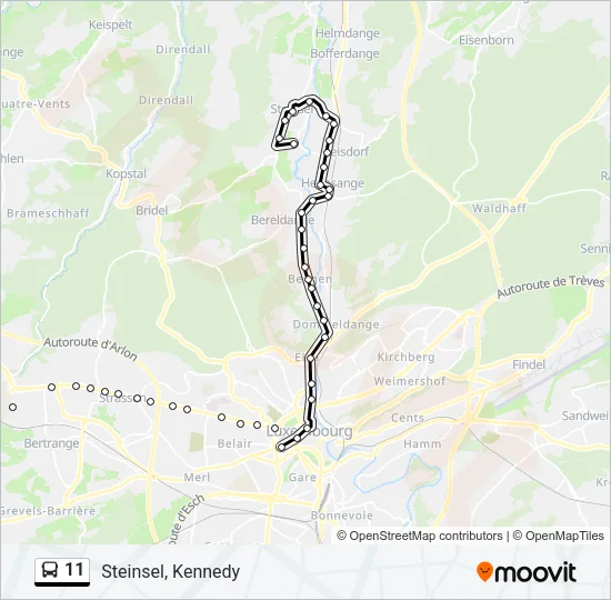 11 Bus Line Map