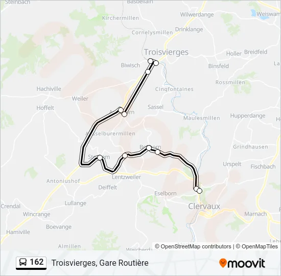 162 Bus Line Map
