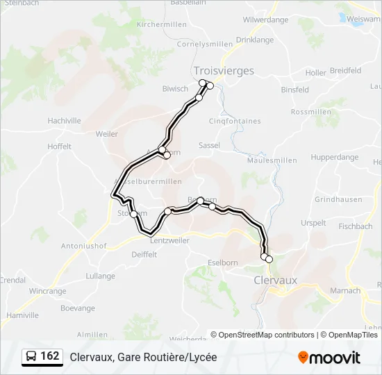 162 Bus Line Map