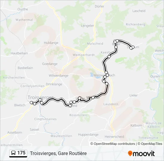 175 Bus Line Map