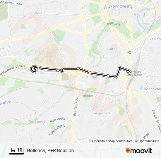 10 Bus Line Map