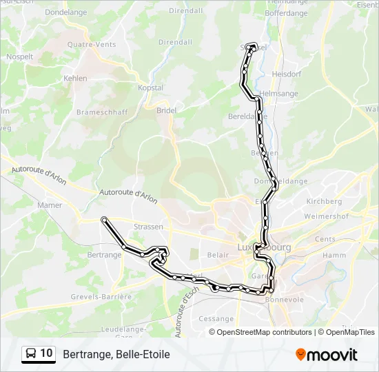 10 Bus Line Map