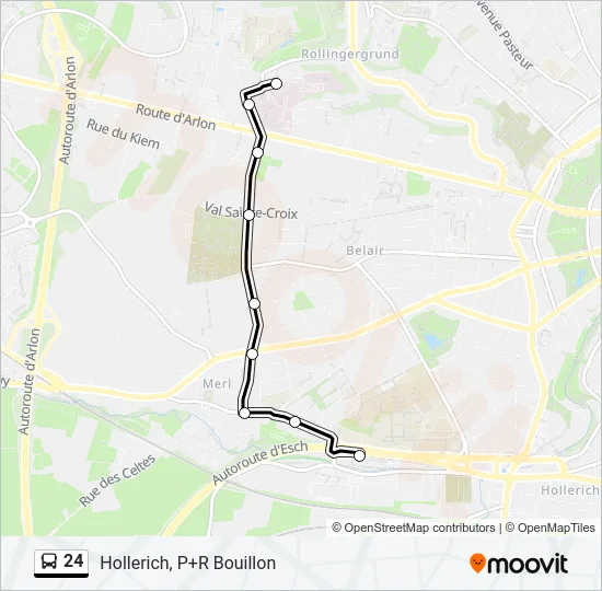 24 Bus Line Map