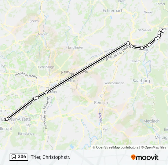 306 Bus Line Map