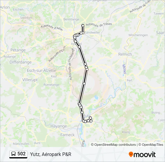 502 Bus Line Map