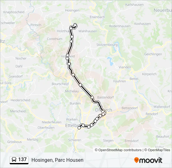137 Bus Line Map