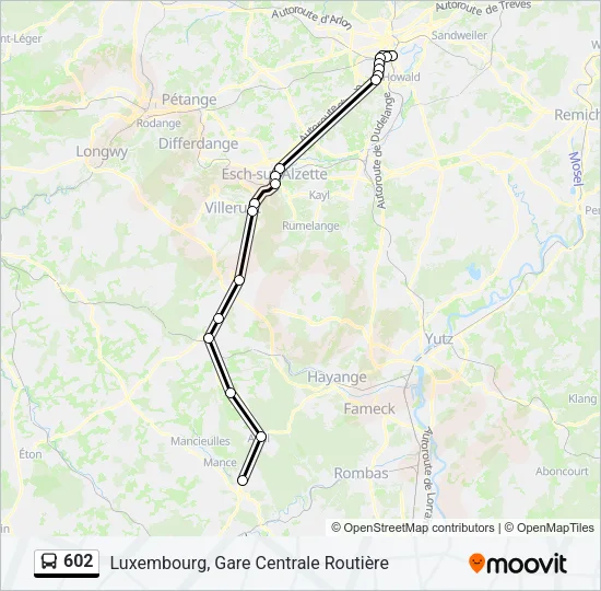 602 Bus Line Map