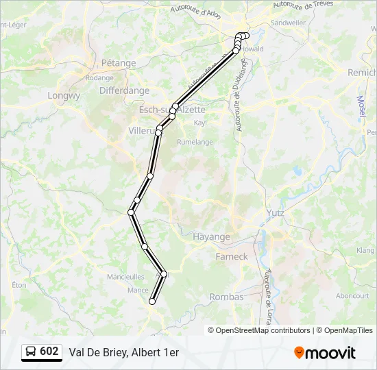 602 Bus Line Map