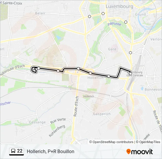 22 Bus Line Map