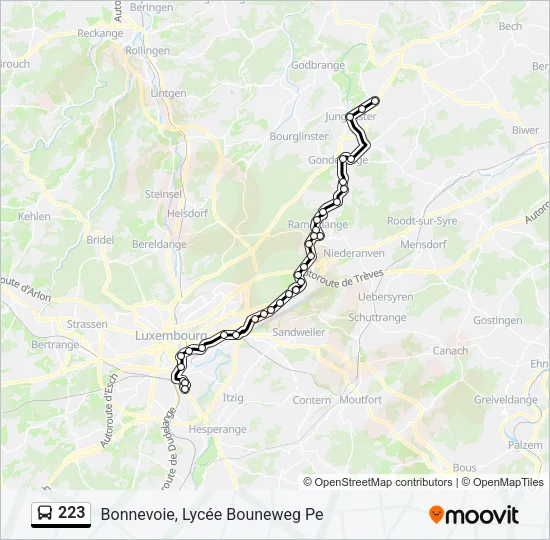 223 Bus Line Map