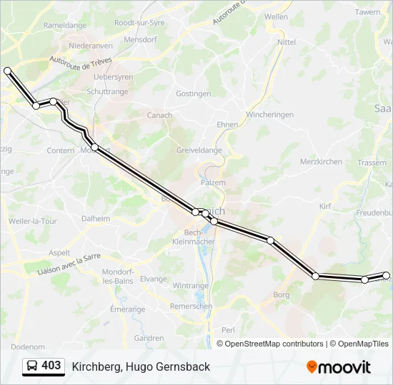 403 Bus Line Map