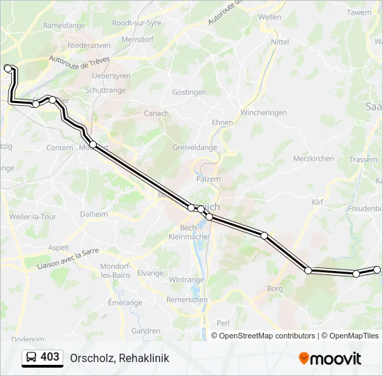 403 Bus Line Map
