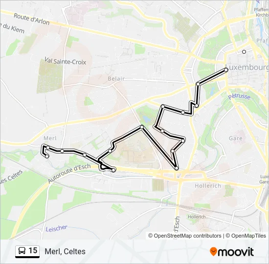 15 Bus Line Map