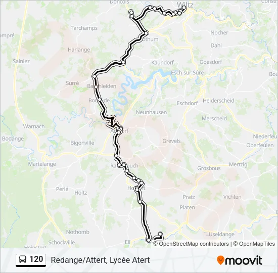 120 Bus Line Map