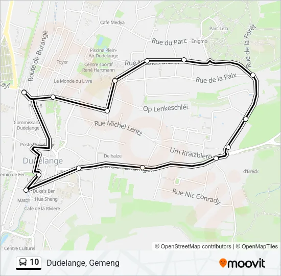 10 Bus Line Map
