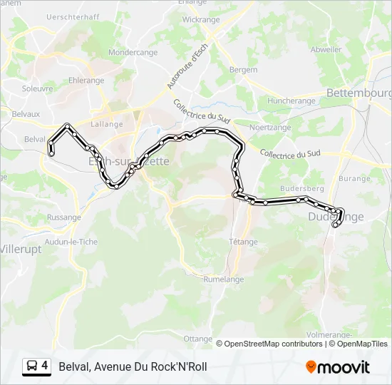 4 Bus Line Map