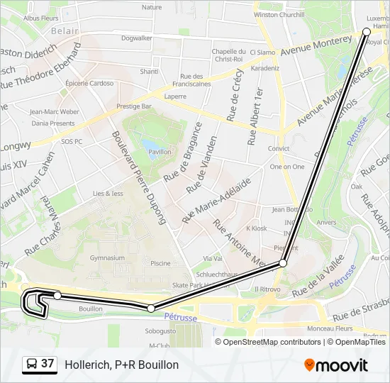 37 Bus Line Map