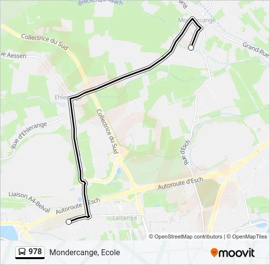 978 Bus Line Map