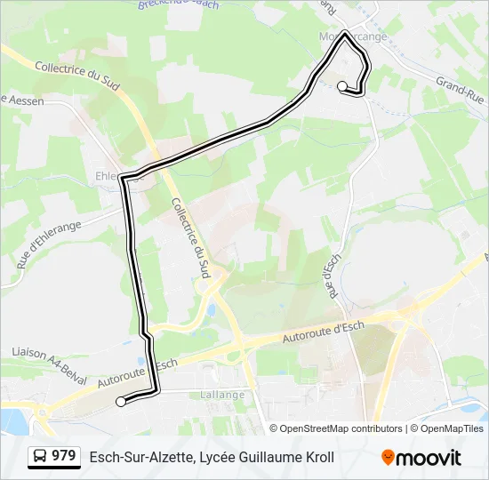979 Bus Line Map