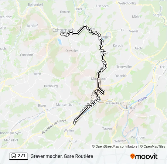 271 Bus Line Map