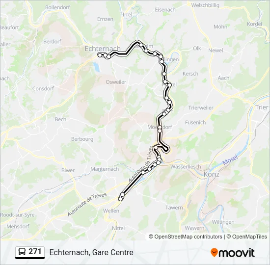271 Bus Line Map