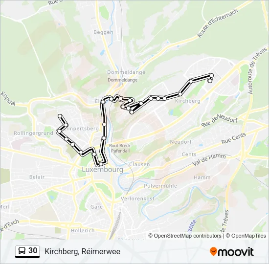 30 Bus Line Map