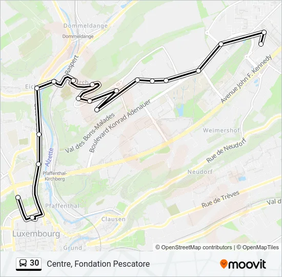 30 Bus Line Map