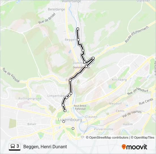 3 Bus Line Map