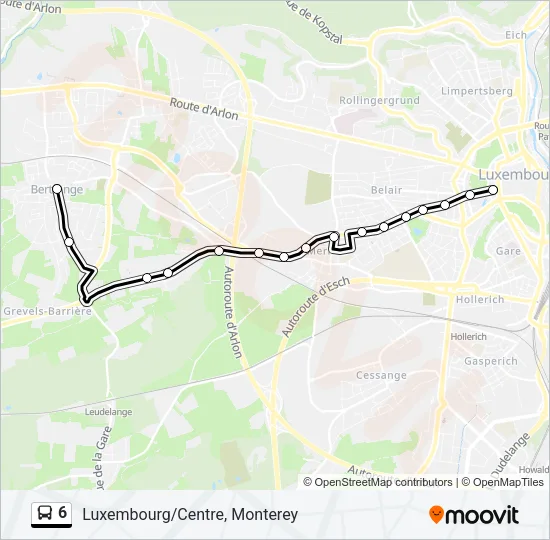 6 Bus Line Map
