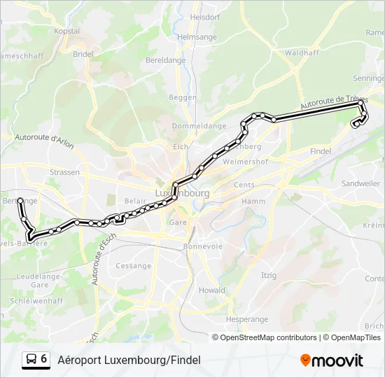 6 Bus Line Map