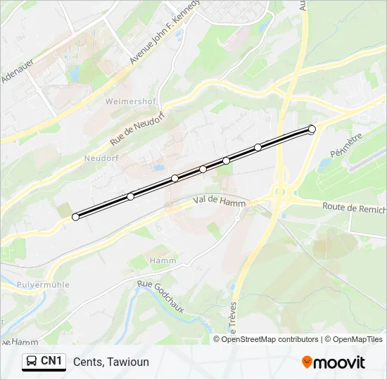 CN1 Bus Line Map