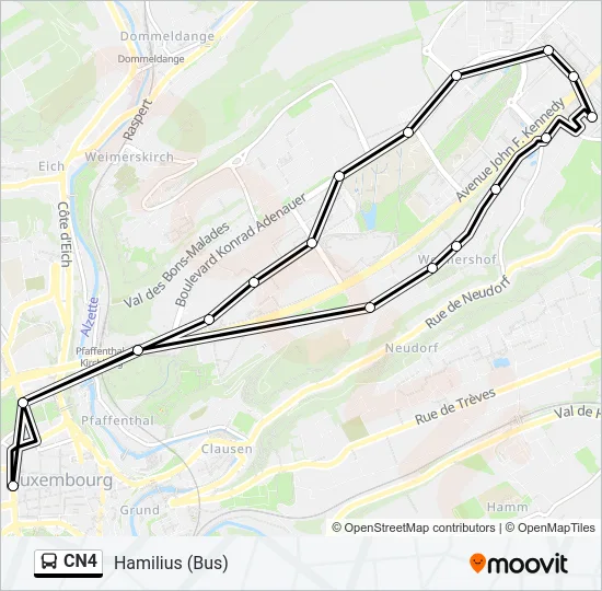CN4 Bus Line Map