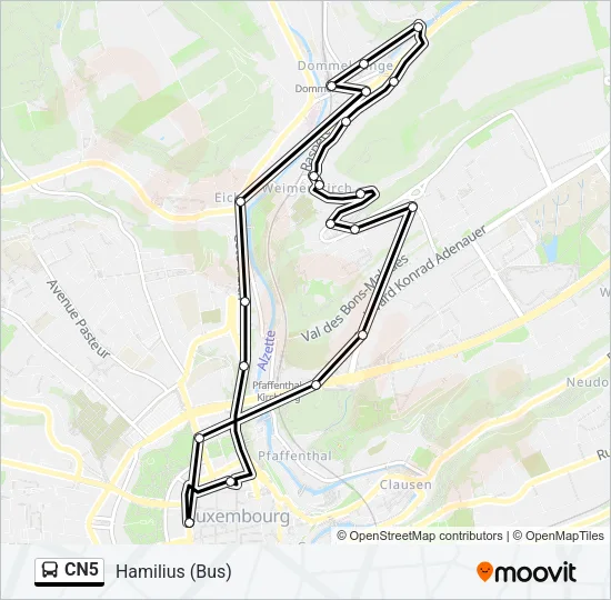 CN5 Bus Line Map