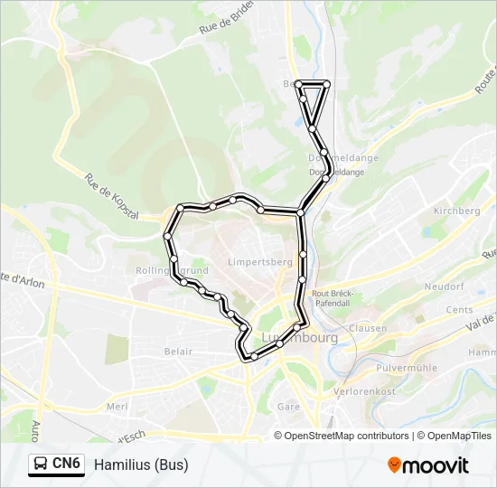 CN6 Bus Line Map