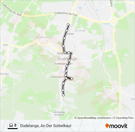 8 Bus Line Map