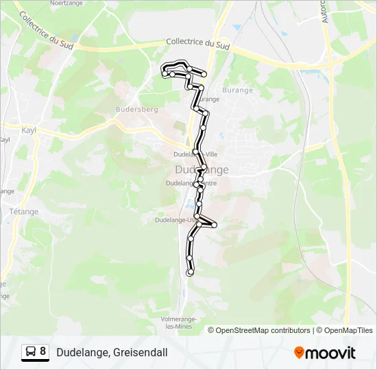 8 Bus Line Map