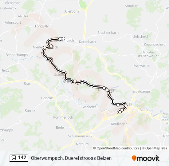 142 Bus Line Map