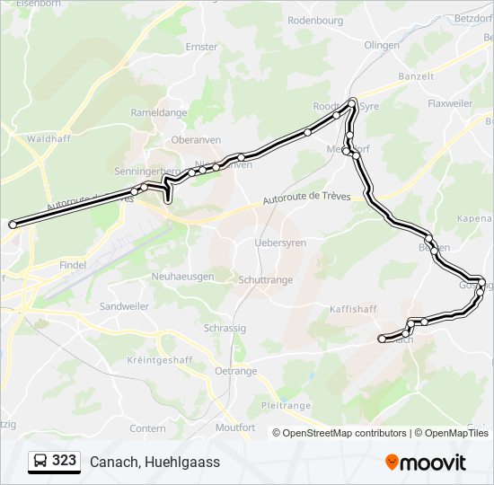 323 bus Line Map